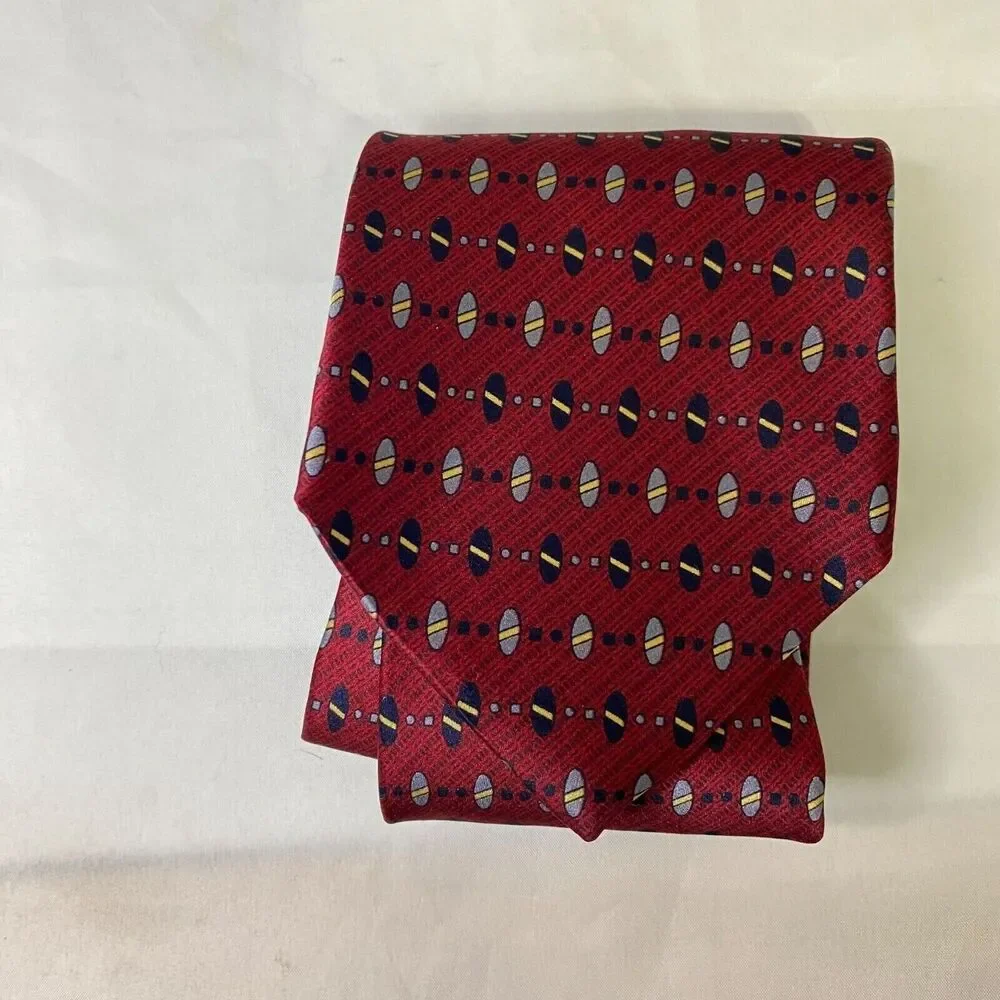 #6623 Zylos Gold Maroon Mens Necktie, Tie
